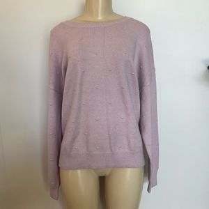 Kendall + Kylie Pink/Lilac Crewneck Sweater
XL, Textured